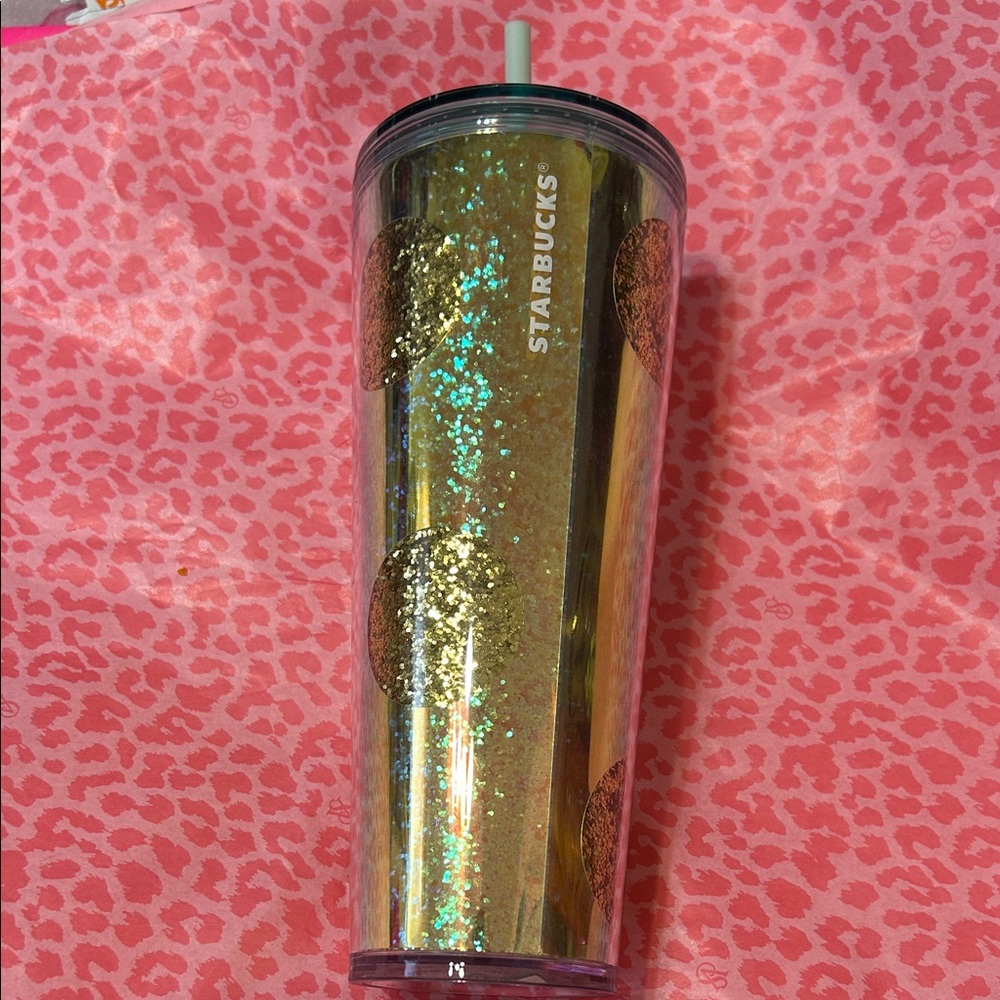 Starbucks Gold and Glitter Tumbler